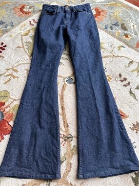 Lee Women's Medium Blue Flare Jeans Size 8 Tall